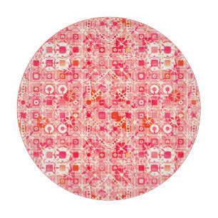 Tribal Batik - korallrosa, korallorange och kräm