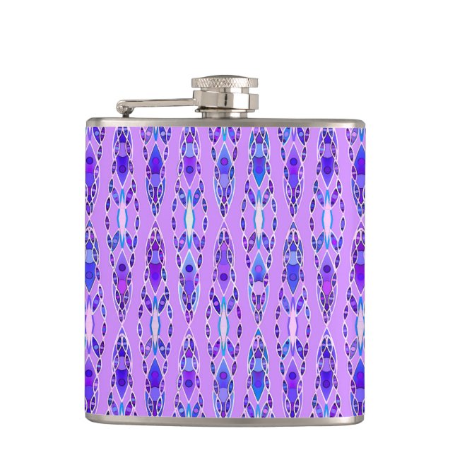 Tribal Batik - Lavendel, Blå och Violett Fickplunta (Framsidan)