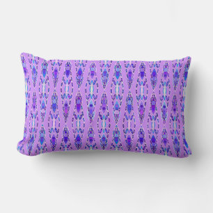 Tribal Batik - Lavendel, Blå och Violett Lumbarkudde