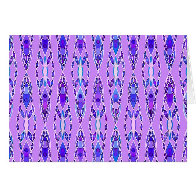 Tribal Batik - Lavender, Blue and Violet OBS Kort (Framsidan Horizontal)