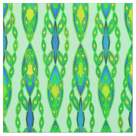 Tribal Batik - Mint, Emerald Grönt och Blue Tyg