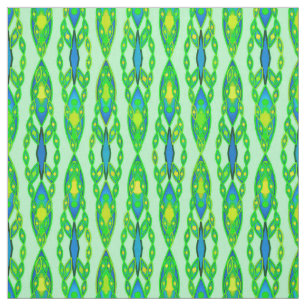 Tribal Batik - Mint, Emerald Grönt och Blue Tyg