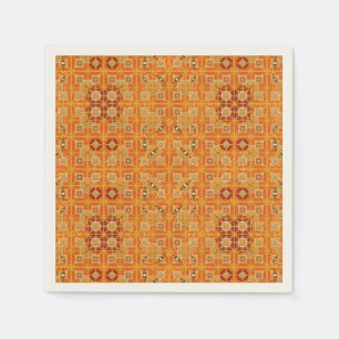 Tribal Batik - nyanser av bärnsten och brunt Pappersservett