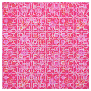 Tribal Batik - nyanser av fuchsisk rosa Tyg