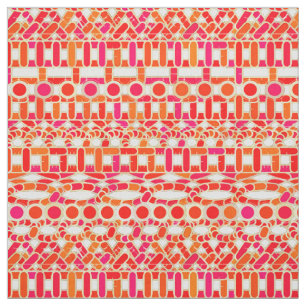 Tribal Batik - orange- och rosa - nyanser Tyg