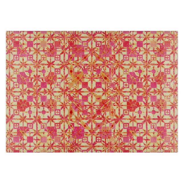 Tribal Batik - orange, rosa av korall och fuchsia (Framsidan)