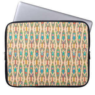 Tribal Batik - Persiko Rosa och turkos Laptop Fodral