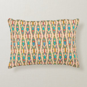 Tribal Batik - Persiko Rosa och turkos Prydnadskudde