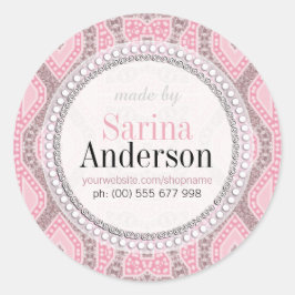Tribal Batik Rosa Mönster tillverkad av etiketter