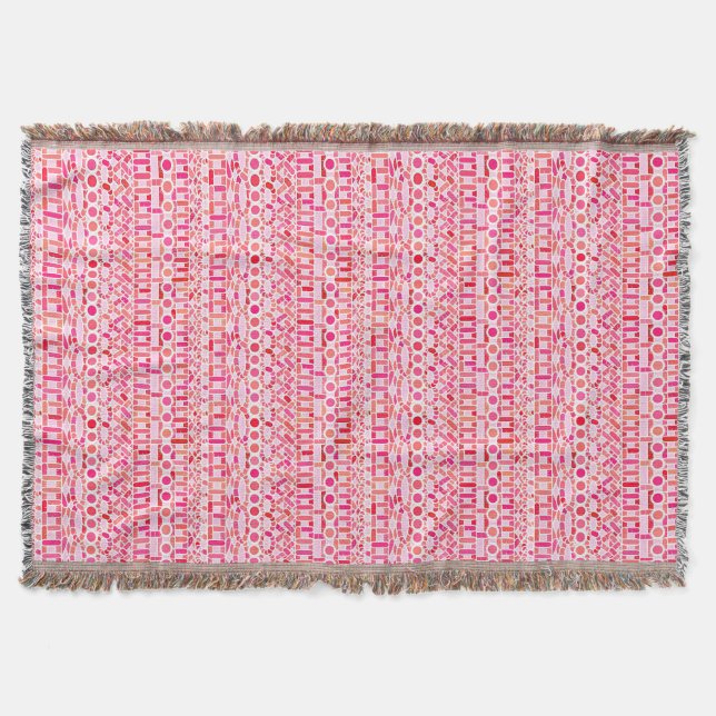 Tribal Batik - rosa- och korallskärnor Filt (Framsidan)