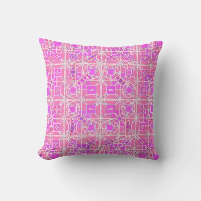 Tribal Batik - rosans nyanser Kudde (Framsida)