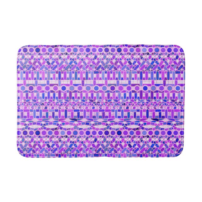 Tribal Batik - skuggor av violett lila Badrumsmatta (Framsidan)
