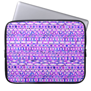 Tribal Batik - skuggor av violett lila Laptop Sleeve