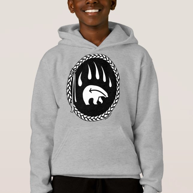 Tribal Bear Art Barn Sweatshirt Bear Klo Shirt T Shirt (Framsida)