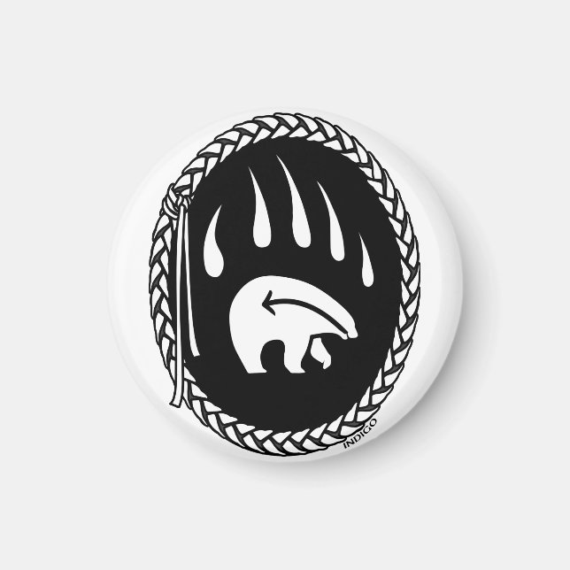 Tribal Bear Art Fridge Magnet Wildlife Art-gåvor (Framsidan)