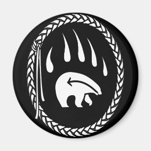 Tribal Bear Art Fridge Magnet Wildlife Art-gåvor