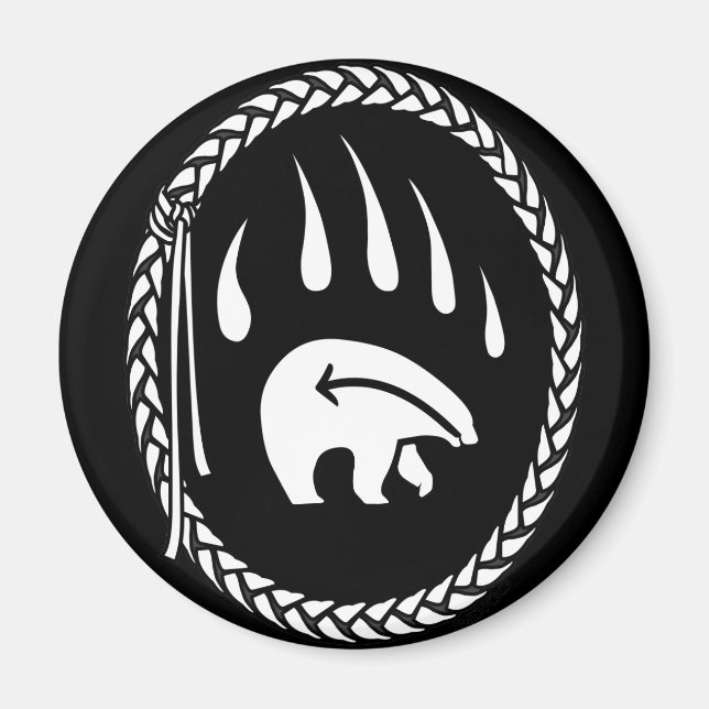 Tribal Bear Art Fridge Magnet Wildlife Art-gåvor (Framsidan)