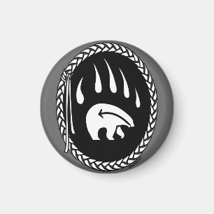 Tribal Bear Art Fridge Magnet Wildlife Art-gåvor