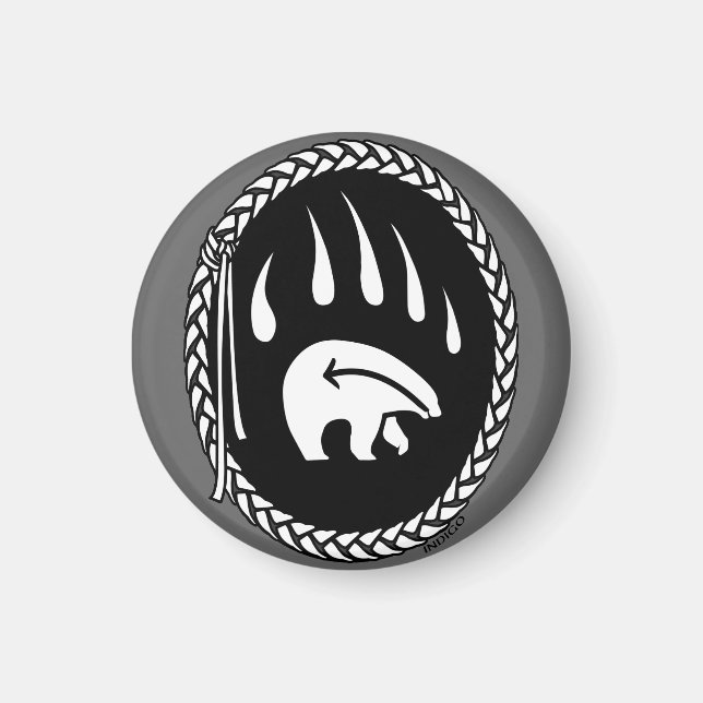 Tribal Bear Art Fridge Magnet Wildlife Art-gåvor (Framsidan)