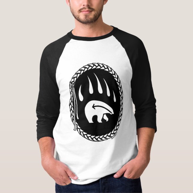Tribal Bear Art Jersey Bear Klo Manar Shirts Tee (Framsida)