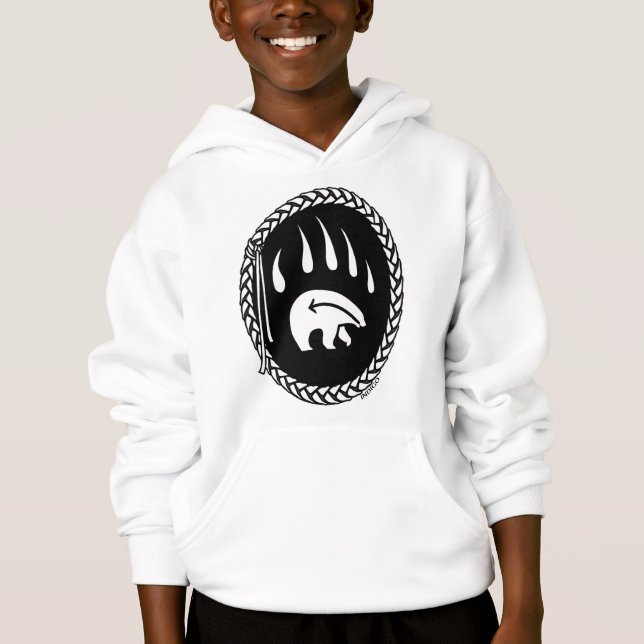 Tribal Bear Art Kids Hoodie Bear Klo Kids Hoodie T Shirt (Framsida)