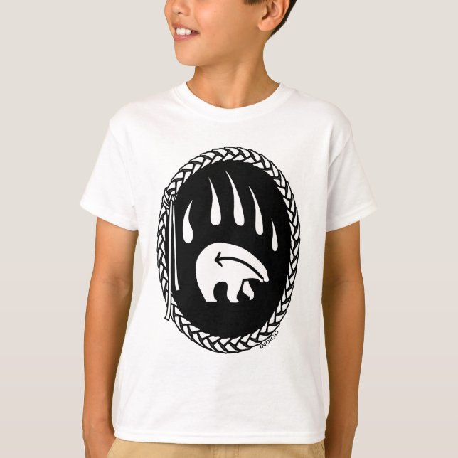 Tribal Bear Art Kids T-shirt Bear Klo Kids Tees (Framsida)