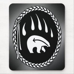 Tribal Bear Art Mousepad Snyggt Wildlife Mousepad Musmatta