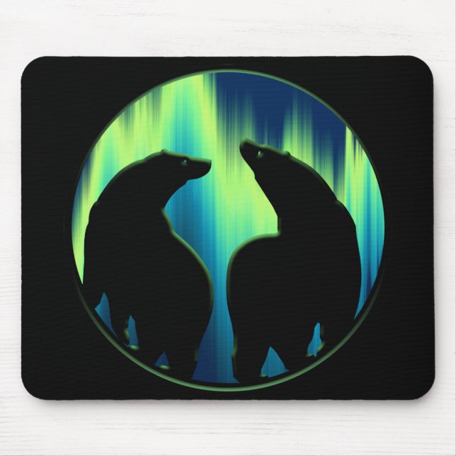 Tribal Bear Art Mousepad Snyggt Wildlife Mousepad Musmatta (Framsidan)