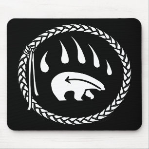 Tribal Bear Art Mousepad Snyggt Wildlife Mousepad Musmatta