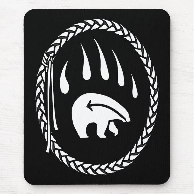 Tribal Bear Art Mousepad Snyggt Wildlife Mousepad Musmatta (Framsidan)