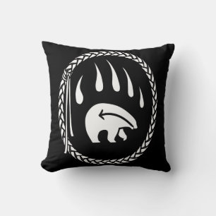 Tribal Bear Art Pillow First Nations Bears Pillow Kudde