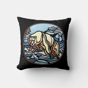 Tribal Bear Art Pillow First Nations Bears Pillow Kudde
