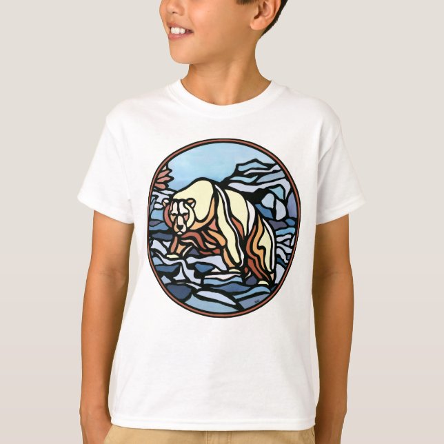 Tribal Bear Kids T-shirt Polar Bear Barn tröja (Framsida)