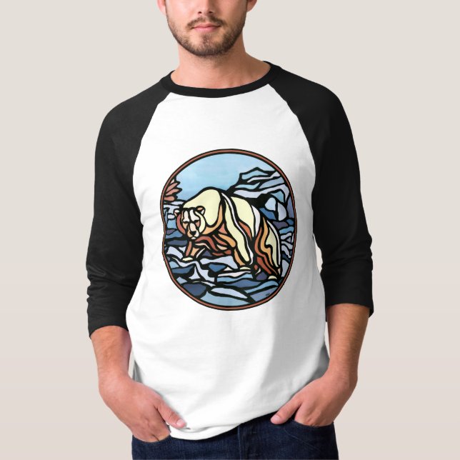 Tribal Bear Shirt Polar Bear Manar Jersey Shirt T-shirt (Framsida)