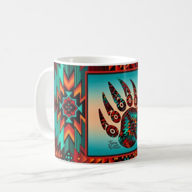 Tribal Bear Tass Coffee Mugg (Framsida vänster)