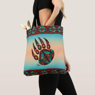 Tribal Bear Tass Tote Bag Tygkasse