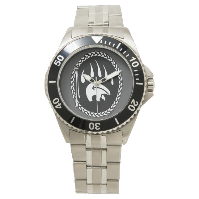 Tribal Bear Watch Native Art Bear Wrist Armbandsur (Framsida)