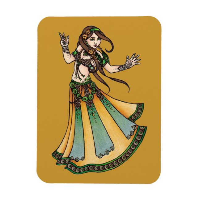 Tribal Belly Dancer Magnet (Vertikal)