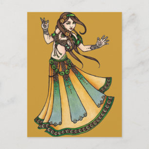 Tribal Belly Dancer Vykort