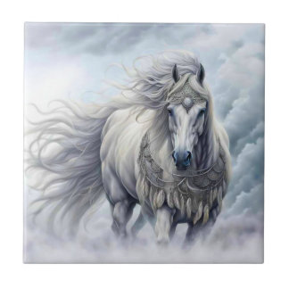 Tribal BeSnyval White Horse Kakelplatta