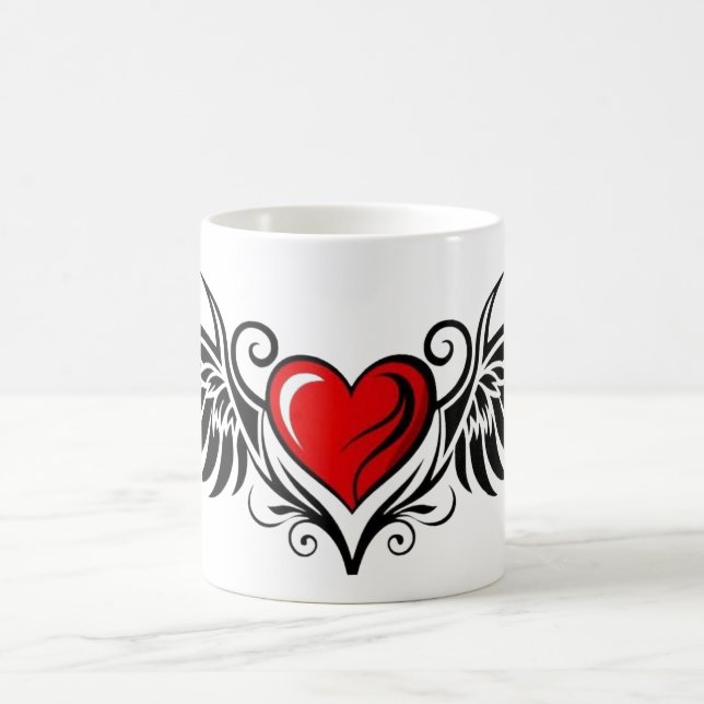 Tribal Bevingat Hjärta Kaffemugg (Center)