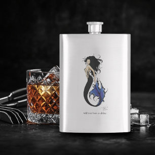 Tribal Blå Havsfröken Elegant Fantasy Siren Fickplunta