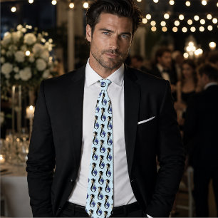 Tribal Blå Siren Elegant Fantasy Havsfröken Slips