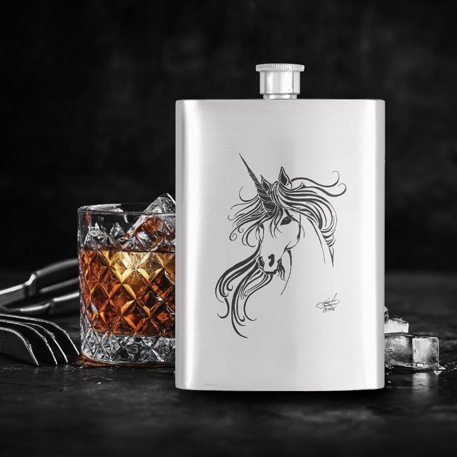 Tribal Black Bläck Unicorn Fickplunta (Skapare uppladdad)