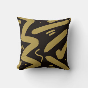 Tribal Black och Guld Kudde
