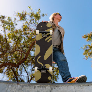 Tribal Black och Guld Mini Skateboard Bräda 18,5 Cm