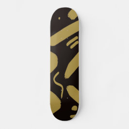 Tribal Black och Guld Mini Skateboard Bräda 18,5 Cm
