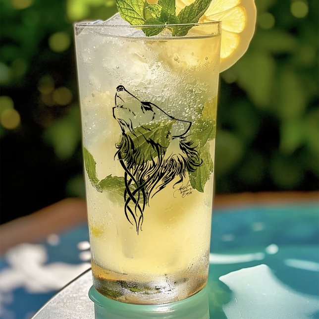 Tribal Black Varg Howl Glaskopp (Skapare uppladdad)