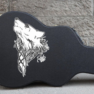 Tribal Black Varg Howl Klistermärken