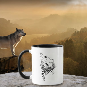 Tribal Black Varg Howl Mugg